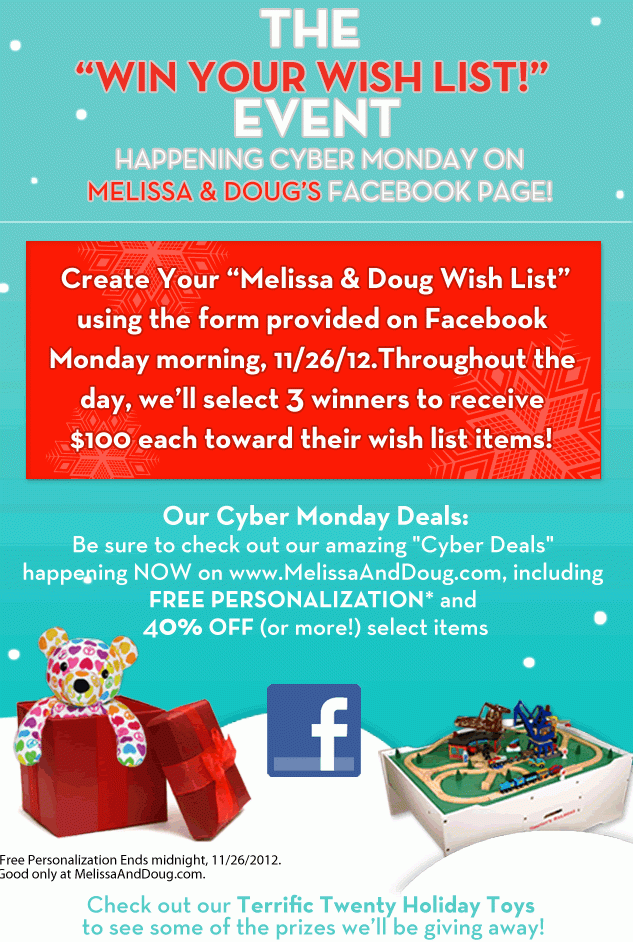 Melissa \u0026 Doug Wish List on Cyber Monday