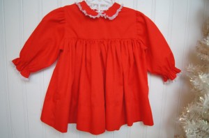 red baby dress