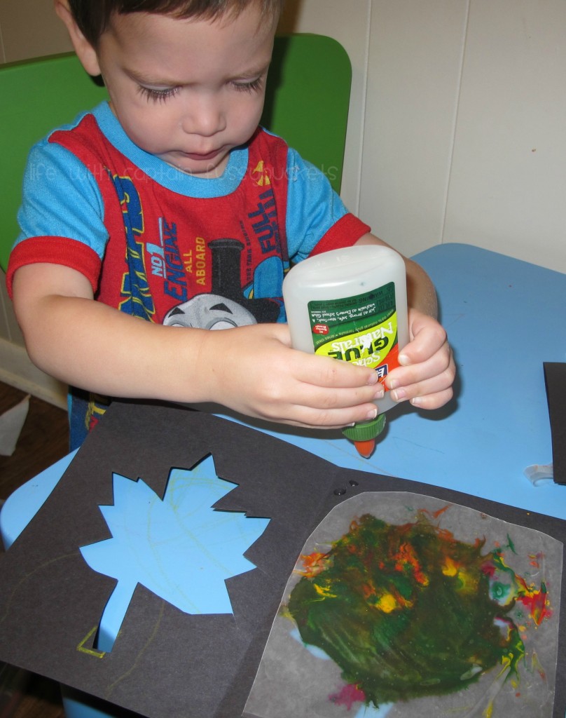 stained glass fall leaf craft