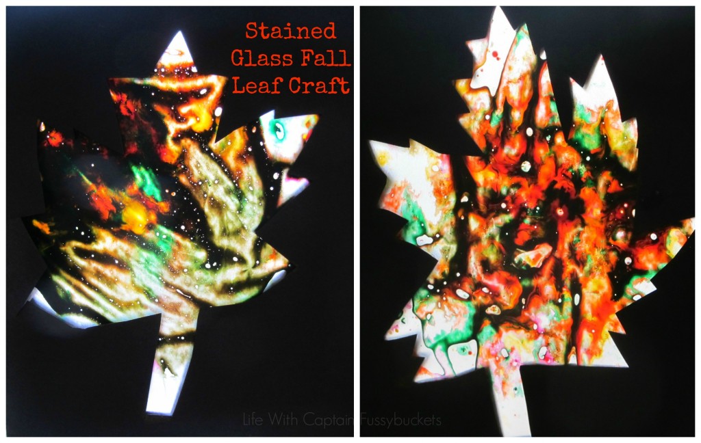 stained glass fall leaf craft