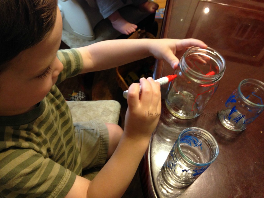 DIY Drinking Glass for Kids using Repurposed Glass Jars