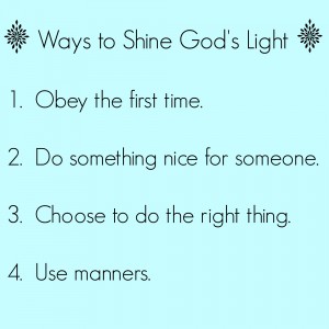 Ways to Shine God's Light