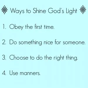 Ways to Shine God's Light