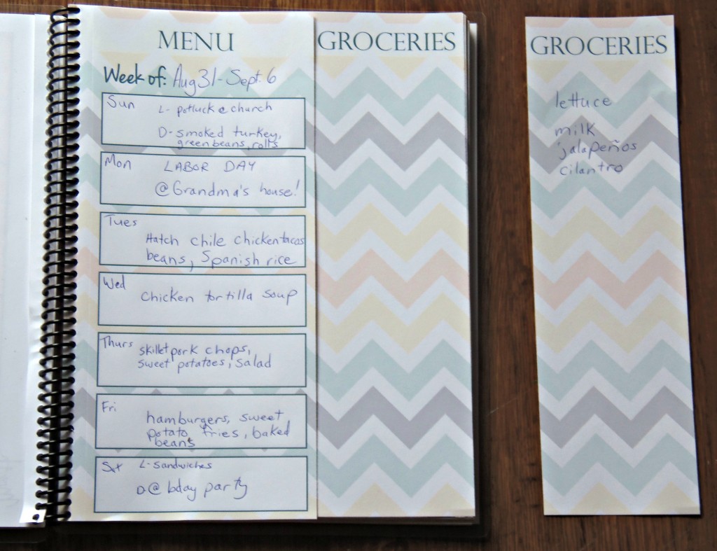 Carrie Elle meal planner