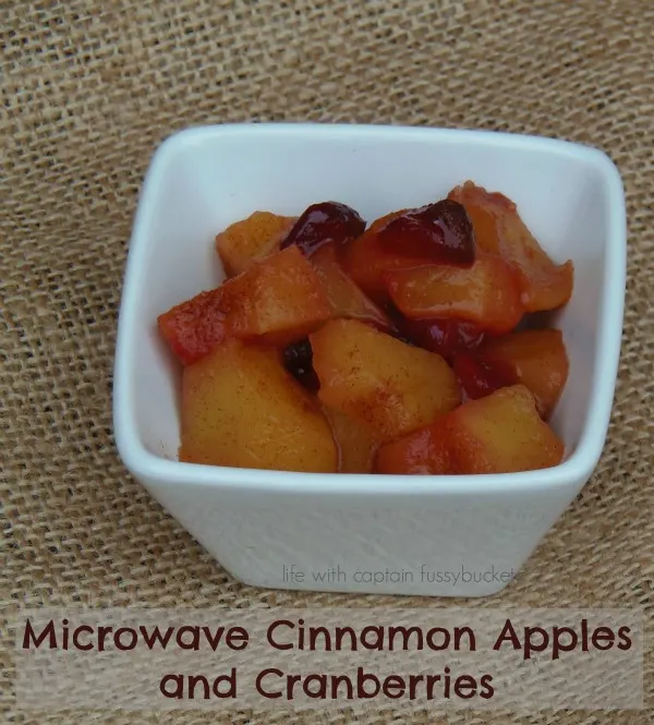Microwave Cinnamon Apples and Cranberries
