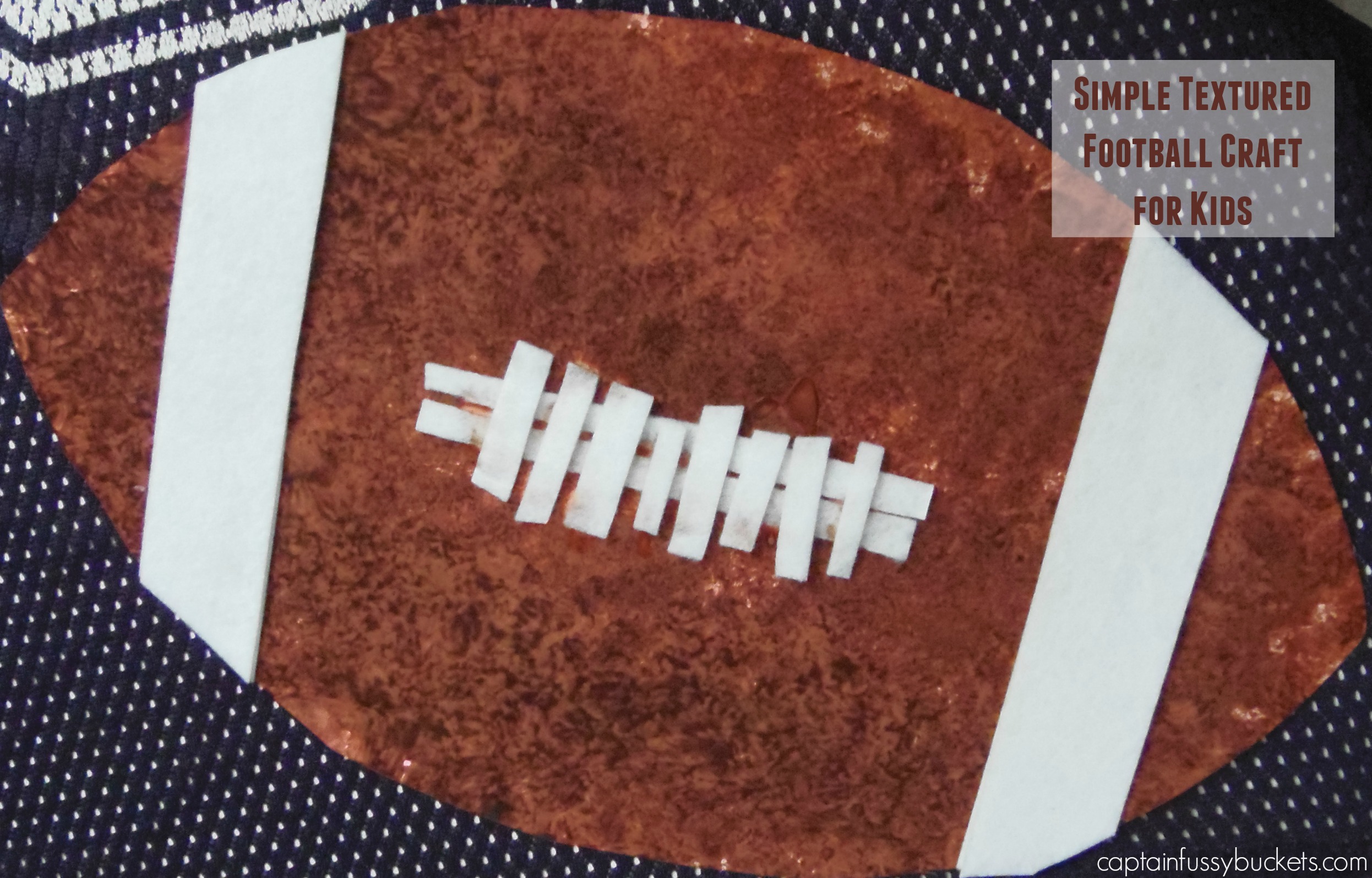 Fun, Simple Textured Paint Football Craft For Kids