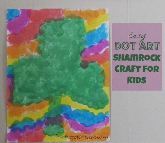Easy Dot Art Shamrock Craft for Kids