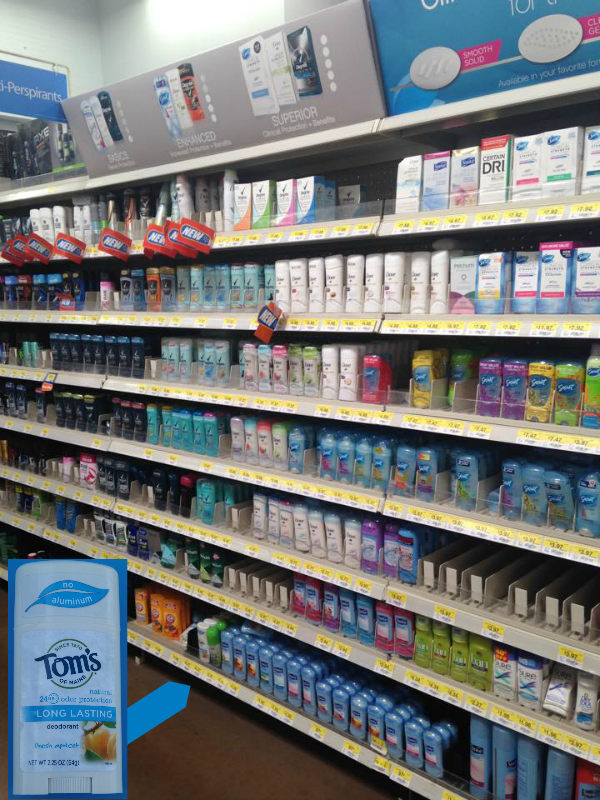 Tom's Deodorant at Walmart