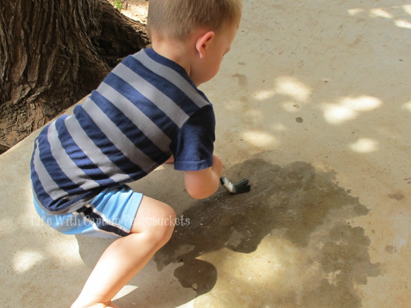 Summer Activity for Preschoolers:  Painting with Water