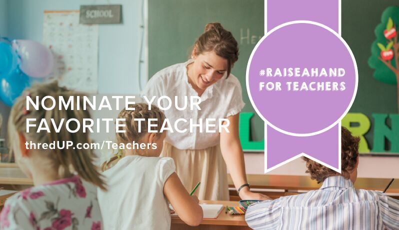 Raise A Hand For Teachers with ThredUp