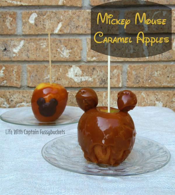 Mickey Mouse caramel apples