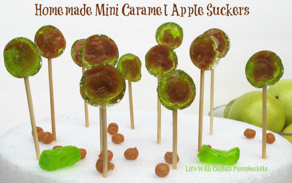 Homemade Mini Caramel Apple Suckers