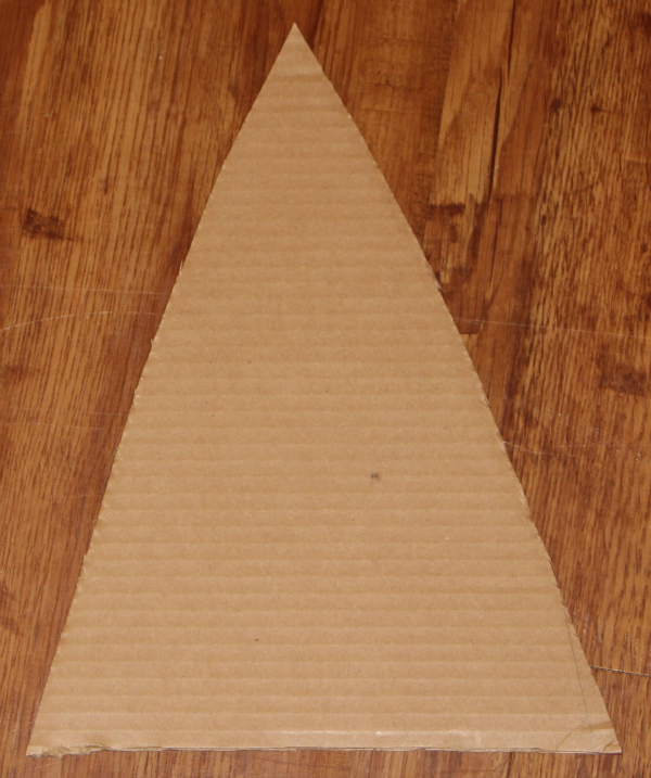 Christmas Tree Craft for Kids - cardboard triangle cutout