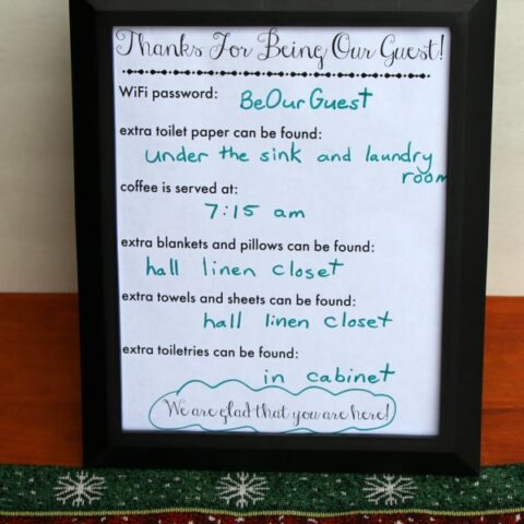 Stock Up On Essentials For Holiday Guests – Easy Storage Hack and Free Printable