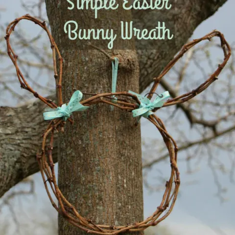 Simple Easter Bunny Wreath DIY - Made Out of Pruned Grapevines
