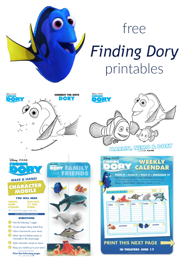 finding dory collage