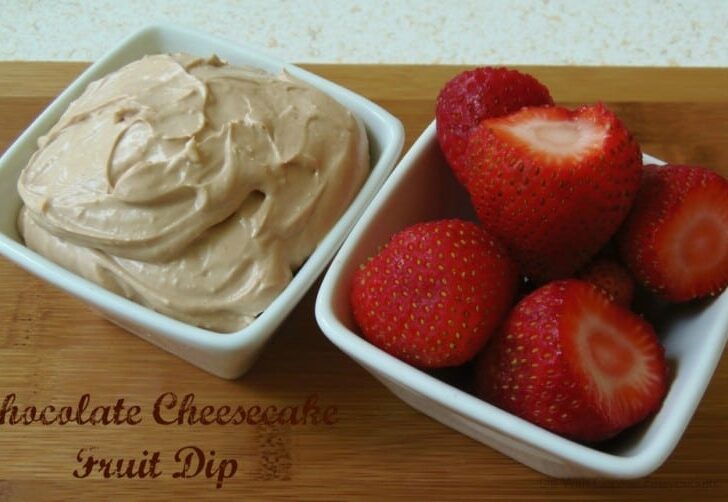 Chocolate Cheesecake Fruit Dip and Garlic Chicken Fettuccine & Kefir Sauce