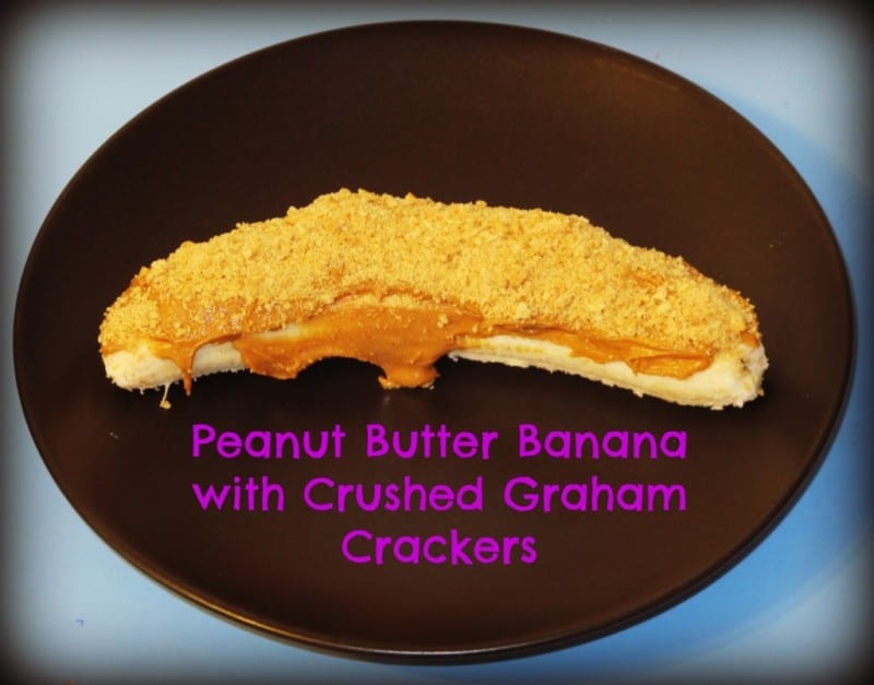 Peanut Butter Banana with Crushed Graham Crackers Snack