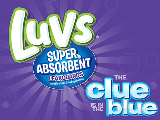 New! More Absorbent Luvs Diapers:  #TheClueIsInTheBlue!