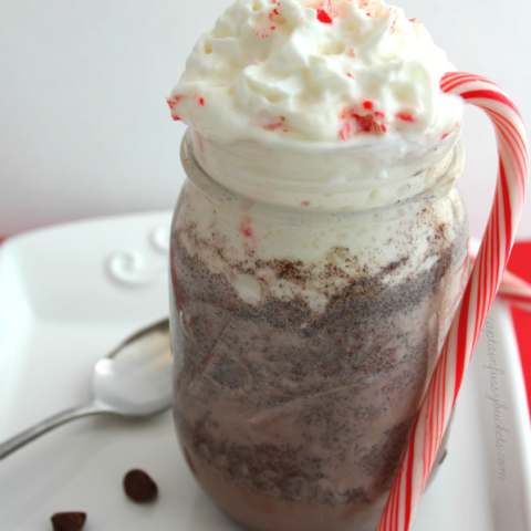 Peppermint Chocolate Chip Milkshake {Chick Fil A Copycat}