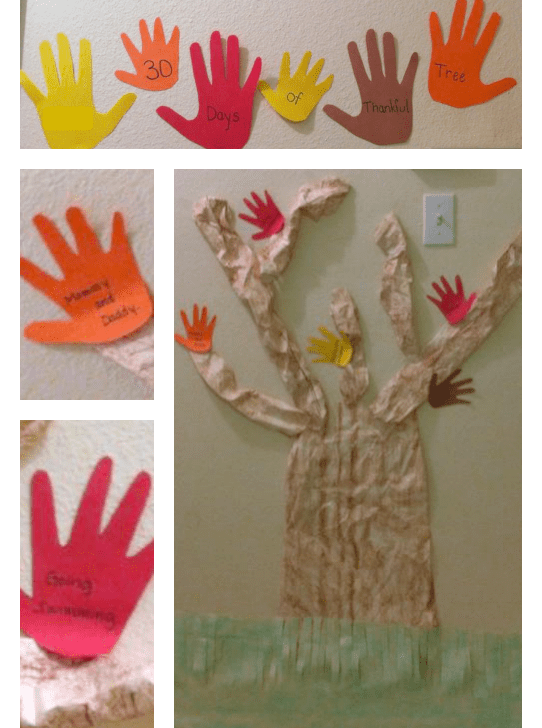 30 Days of Thankful Tree -Thanksgiving Craft for Kids