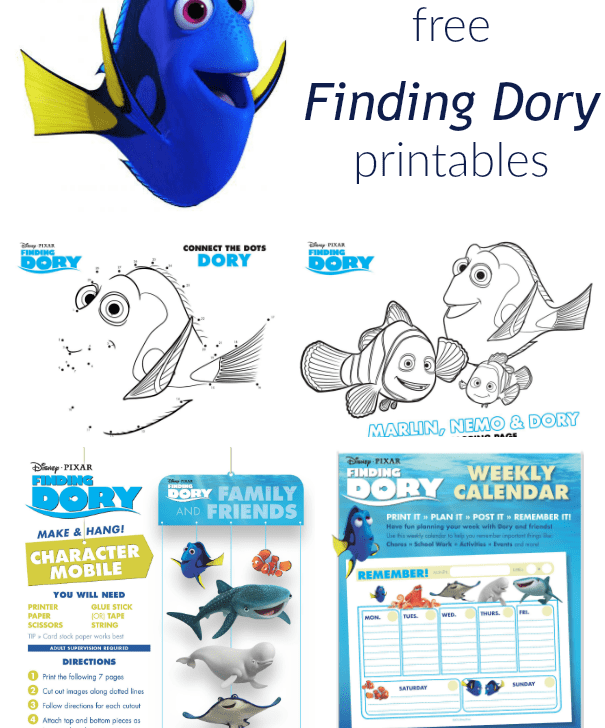 Print These Free Finding Dory Printables For Summer Fun!