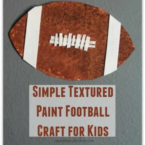 Simple Textured Paint Football Craft for Kids