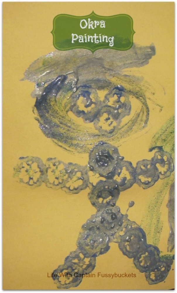 Okra Painting {Crafts for Kids}