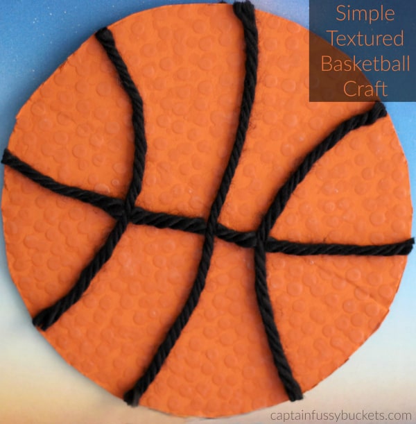 Textured Basketball Craft Perfect for March Basketball Games!