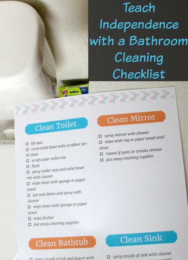Teach Kids Independence With A Bathroom Cleaning Checklist