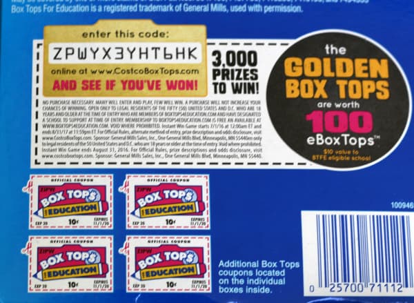 box tops costco