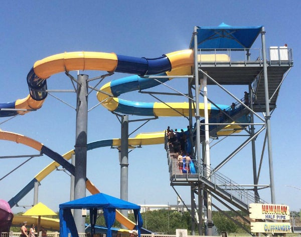 hawaiian falls cliffhanger half pipe