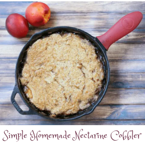 Simple Homemade Nectarine Cobbler Recipe