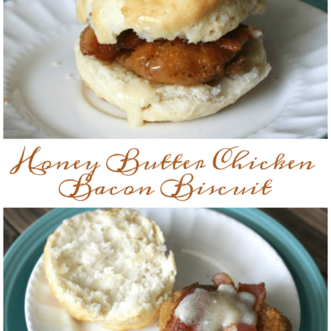 Honey Butter Chicken Bacon Biscuits – Breakfast for Dinner is a Win on School Nights!