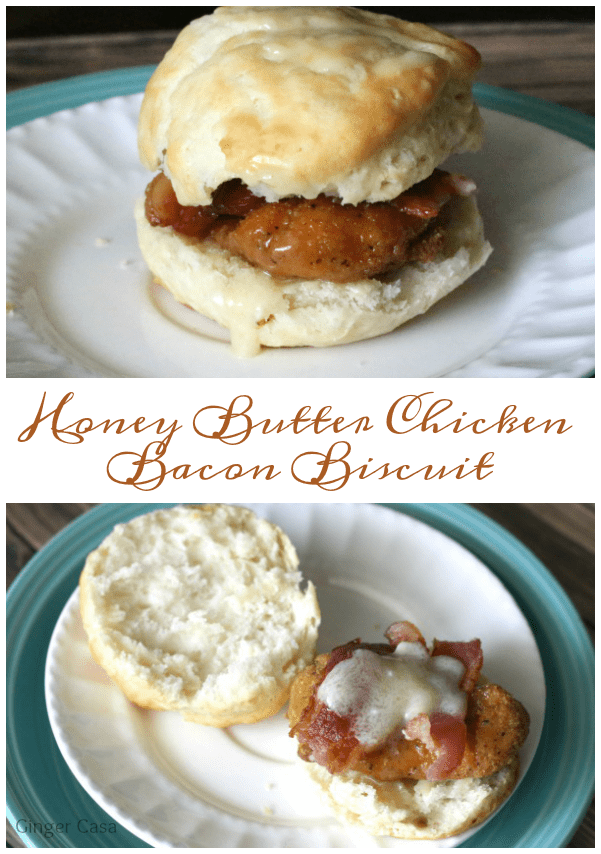 Honey Butter Chicken Bacon Biscuits – Breakfast for Dinner is a Win on School Nights!
