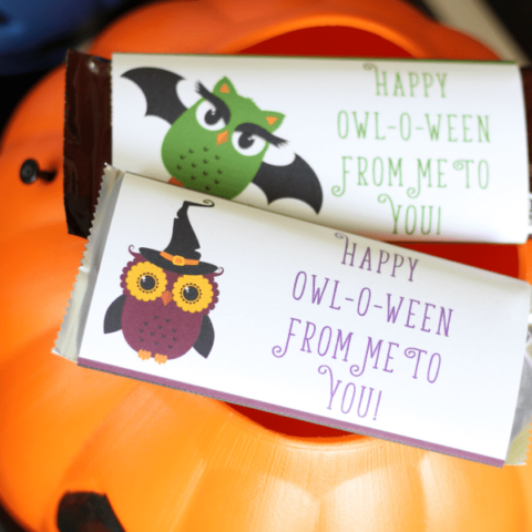 Fun Halloween Candy Bar Wrappers – “Happy Owl-O-Ween” Printables