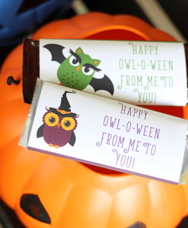 Fun Halloween Candy Bar Wrappers – “Happy Owl-O-Ween” Printables