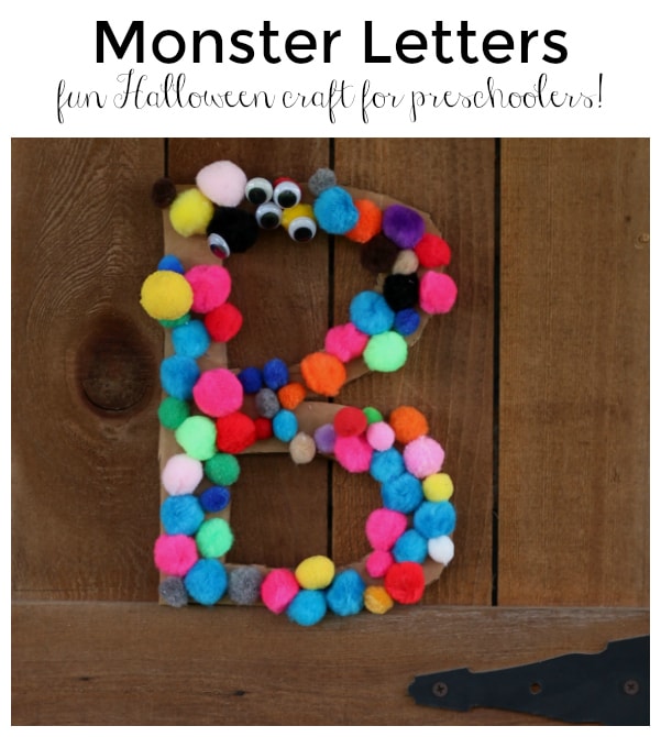 Monster Letters Halloween Craft for Preschoolers!