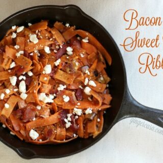 Bacon Feta Sweet Potato Ribbons
