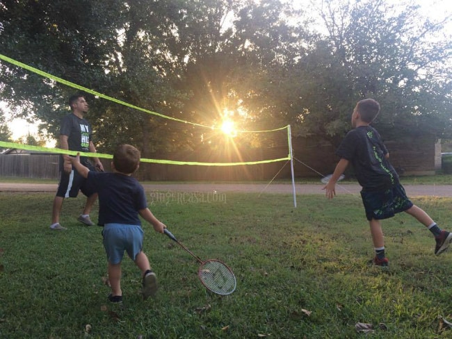 family playing badminton - tips for kids who do not sleep