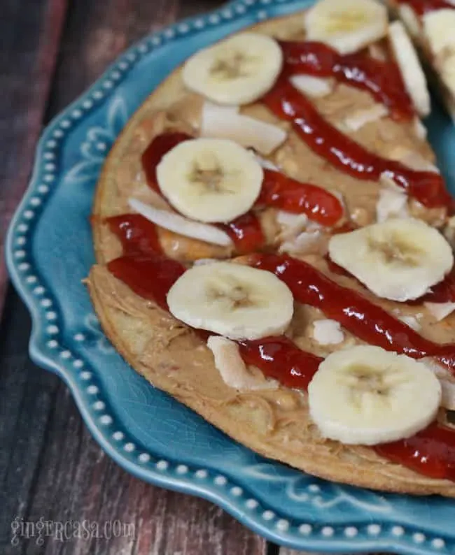peanut butter and jelly pizza