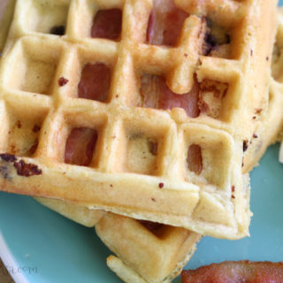 Bacon Waffles With Chocolate Chips & Waffle Eggs