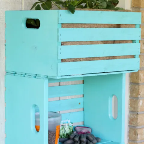 DIY Wooden Crate Planter And Storage