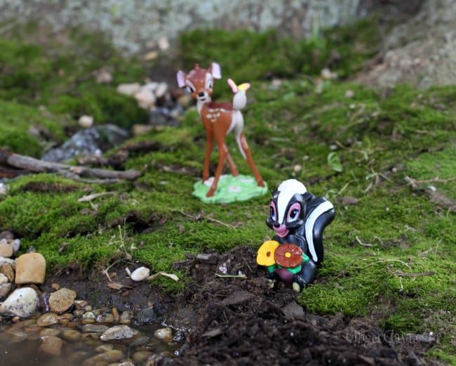 flower and bambi fairy garden