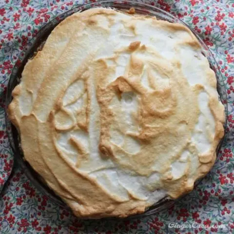Peanut Butter Pudding Pie With Meringue