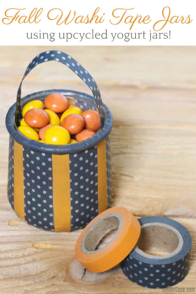 Fall Washi Tape Jars