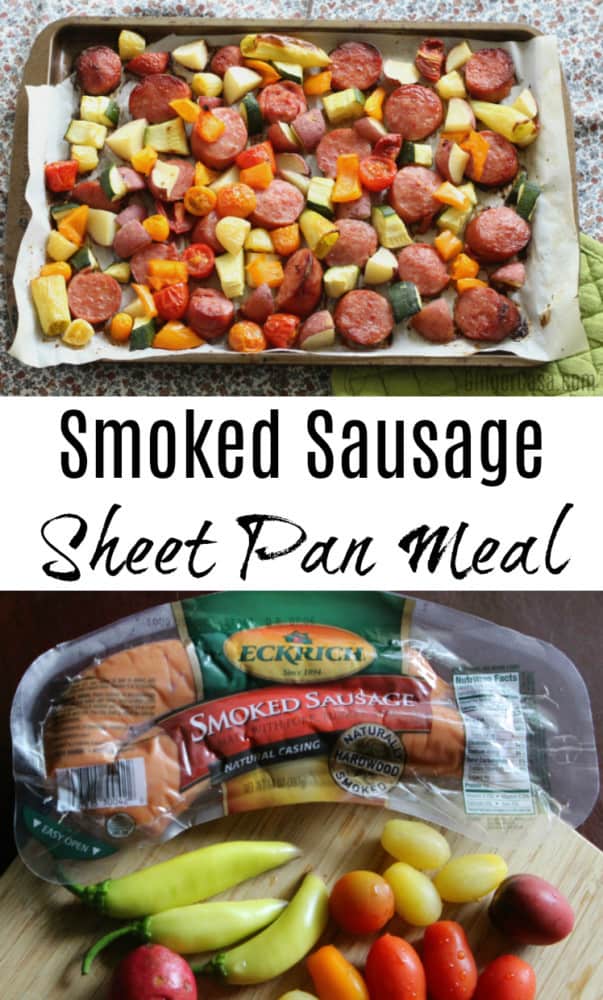 Smoked Sausage Sheet Pan Meal - The Kids Can Help With Prep