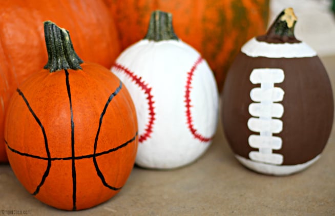 sports pumpkins