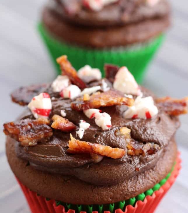 Peppermint Candied Bacon Cupcakes – A Truly Delicious, Unique Dessert!