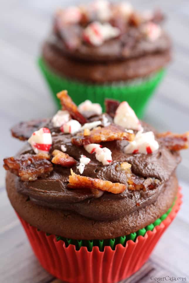 Peppermint Candied Bacon Cupcakes – A Truly Delicious, Unique Dessert!